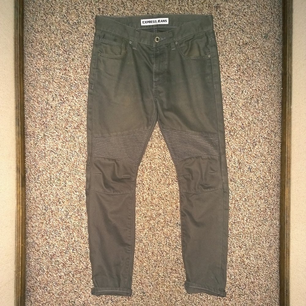 Men's EXPRESS Slim-Fit "Rocco" Motto Jeans